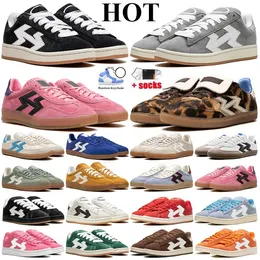 Designer Running Shoes Low Platform Fet Pink Core Black White Grey Leopard Hair Brown Beige Yellow Blue Red Men Women Campus Sports Sneakers Trendy Trainers