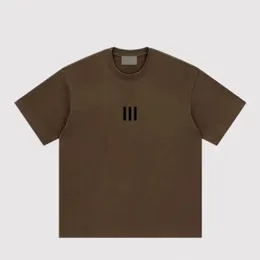 2024SS 디자이너 3 개의 바 벨벳 반바지 T 셔츠 하이 스트리트 100% 면적 느슨한 남자 티셔츠 여자 티셔츠 7x 색상 큰 크기 Tshirt
