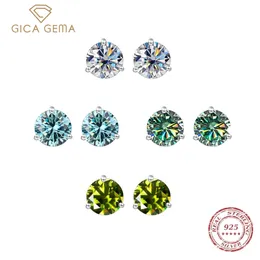 GICA GEMA Premium 0,5-1CT Diamond-Ohrringe für Frauen höchstwertiger S925 Sterling Silber Sparkling Hochzeit Schmuck 240521