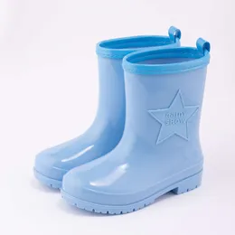Мягкая подошва девочек детская обувь вода для мальчиков против скольжения дождевых сапог Light Girl's Botas de Lluvia L2405