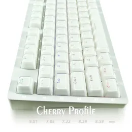 Weiße Gelee Ice Crystal ABS 111 Runde Schlüsselkaps Schriftart transparenter mechanischer Tastatur OEM -Profil Keycap Set für Gaming Keybaord