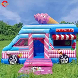 wholesale free door ship 4mLx2.5mWx3.5mH (13.2x8.2x11.5ft) ice cream truck inflatable drinks snack food booth stang for sale