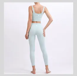 Ll top+pantaloni da donna a due pezzi set di yoga set sport reggistica che salta i leggings resistenza alla palestra resistenza allenamento yoga sut che corre sudore di sudore di sudore.