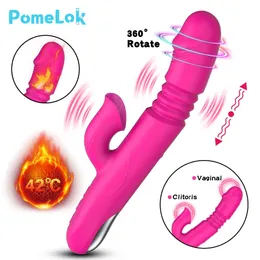 Warming and Stretching Vibrator For Women 10 mode Clitoris Tongue Stimulator reality Dildo Female Sex Toys Adults 240507