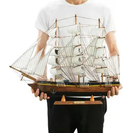 Modello Set Aercraft Modle da 60 cm a vela in legno 3D Modello di giocattolo artigianale barca a vela della barca a vela Collezione modello decorazione per la casa Nuovo regalo per il tubo per amici S2452196