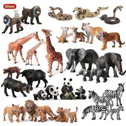 ROVA JOGOS OENUX MEMULATIONAÇÃO Ação Figuras de Ação de alta qualidade Tigre de Tiger Lion Panda Zebra Subarco de baleia Modelo de brinquedo para crianças Y240521