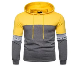 Adisputent outono Men Hoodie novo costura de twotone com capuz Men039s casual vários estilos sweatershirt 6 cores tamanho asiático s2x53339038