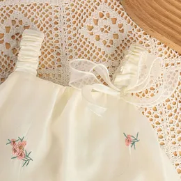 Лето милая одежда для маленькой девочки Сладкая цветочная малыша подтягивает боди с шляпой новорожденной принцессы платье младенец.
