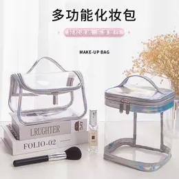 Towary fabryczne Internet Celebryty Laser Kopciuszek kosmetyczny podróż Portable Zakrzywiona torba duża pojemność toaletowa torba przezroczystą przenośną s