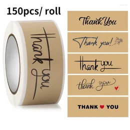 Prezent 150pcs Kraft Paper DZIĘKUJEMY LETETY ZAPITACJI ZAPIĘKAJĄCE ZAPISANIE DLA MAŁYCH BSUINESS PAKATY