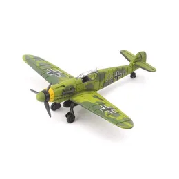 Aeronave Modle 2024 Segunda Guerra Mundial II Aeronaves BF-109 Modelo de caça 4D Modelo de combate estereoscópico Modelo de brinquedo Aeronave Modelo Air Force 1 S2452022