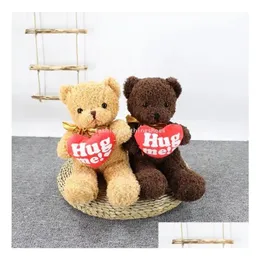 Animais de pelúcia de pelúcia 30 cm Kawaii Teddy Bear Doll P Toy Toy Sweater Pillow Pillow Wedding Childrens Gift Girlfriend Birthday Valen Dhlbz