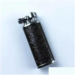 Lighters Tang Grass Vintage Flint Kerosene Flame Retro Metal Ciąg Koło Benzyka Papieros Fajny Kreatywne gadżety Drop dostawa do domu OT2PF