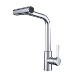Kitchen Faucet Rotation Kitchen Sink Mixer Tap Brushed Nickle Waterfall Stream Sprayer Head Chrome Kitchen Water Tap swlveling Faucets