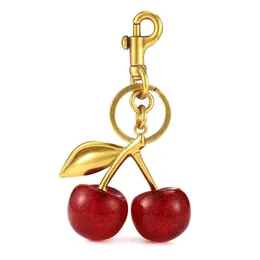 Crystal Cherry Fashion Schlüsselbeutel Anhänger Damenbeutel Schmuck kreative exquisite Auto Schlüsselbund kleines Geschenk