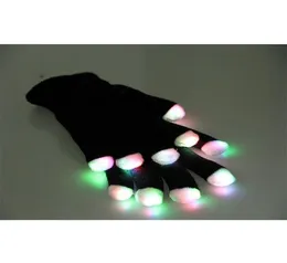 Новинка светодиодные мигающие перчатки красочные пальцы перчатки Рождественская вечеринка на хэллоуин. Светящиеся перчатки вечеринка Rave Prop8759481