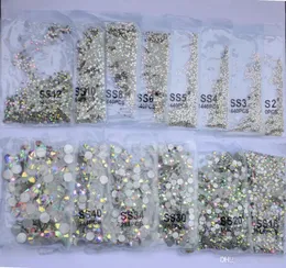 SS3SSS50 Kristall ab Flachrücken Strass 3d Glasnageldekoration gemischte Größe Nägel Steine Accessoires4841888