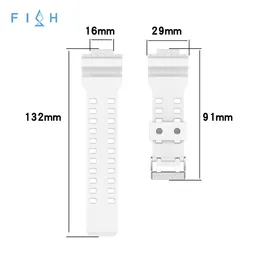 Silicone Strap For Casio G Shock Ga110 100 Ga120 Gd120 Watch Wrist Band Bracelet Smartwatch Watchband Accessories