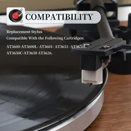 ATN3600L Stylus-Premium Diamond Record Player Replacement Stylus för AT-LP60 skivspelare och patroner, hållbart fint utförande