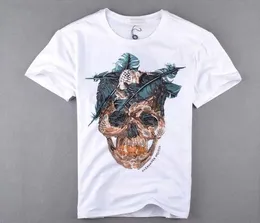 McQueen Skeleton Men039s Tshirt Printed Casual Cropped Men039s Sport Tshirt 3D Stereoscopic Design7850814