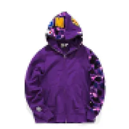 BAP Giant shark full zip hoodie purple camo A Bathing Ap