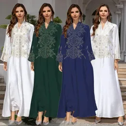 Abbigliamento etnico Eid abito da festa musulmana per donne ricami di tacchino abito Dubai abaya marocco modesto islamico modesto kaftano arabo vestiti medio