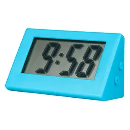 Digital Clock Quiet Electric Alarm Desk LCD Small Batteryoperated With Button Battery For Office Table 240514