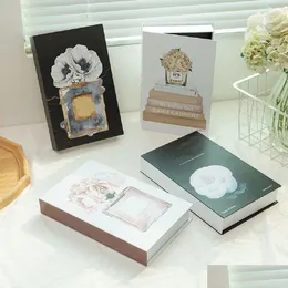 Oggetti decorativi Figurine Luxury Fake Libri di stoccaggio Box Livre Decoration Luxe Soggio