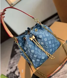 Borsa per secchio in denim di jeans Bota Brand Brand Bagna Nuova borsa a tracolla per tracolla Crossbody Borse Postman Portafoglio a 2 dimensioni