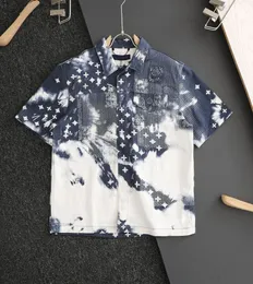 디자이너 셔츠 남성 버튼 업 셔츠 인쇄 셔츠 하와이 2024 꽃 캐주얼 셔츠 남자 짧은 소매 드레스 하와이 티셔츠