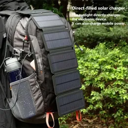 Pannello di ricarica solare portatile multifunzionale esterno pieghevole 5V 1A Strumento di campeggio di campeggio USB Strumento di campeggio 240516