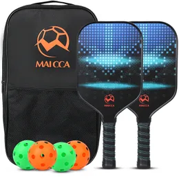 Плачки маринованного мяча USAPA утвержденные наборами ракетки Honeycomb Core 4 Balls Портативное ракетка для переноски сумки для подарки в помещение на открытом воздухе 240522