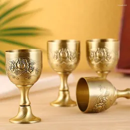 Cups Saucers Retro Style Metal Wine Glass European Cup Antique Bronze Tea Set White Russian Goblet Turkish Coffee Mug