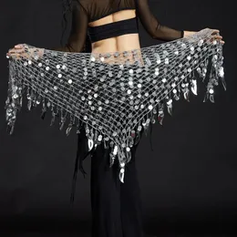 Bellydance Hip Scarves Scarf Dancing Indian Waist Chains Mermaid Sequin Belly Oriental Eastern Dance Belts Costumes for Womens 240522