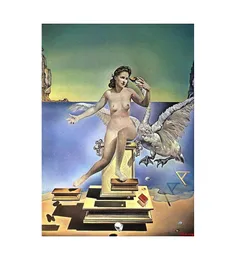 Salvador Dali Posterölfarbe Klassiker Vintage abstrakter Wandkunstdekoration Poster Leinwand Druck
