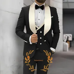 Элегантный 3peece Mens Suit Formal Grooms Свадебная смокинга брюки и жилеты платье для жестки для вечеринок xs5xl 240507