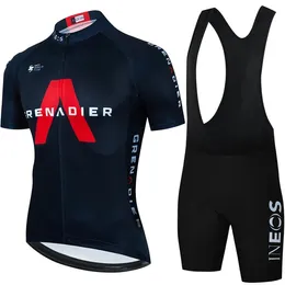 Ineos Grenadier Cycling Jersey Set Men Clothing Road Shirts Suit Bicycle Bib Shorts Mtb Ropa Ciclismo Maillot 240522