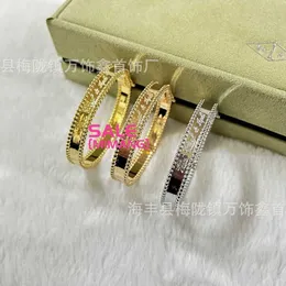 Original 1to1 Van C-A V Gold High Version Signature Armband Frauen 18K Rose Personalisierte glückliche Klee Set Diamond B7QD