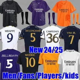 2024 Bellingham Soccer Jerseys Y-3 Футбольная рубашка Vini Jr Camavinga Alaba Hazard Asensio Marcelo Real Madrids Valverde Финал футбольные майки Camiseta Men Kid