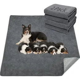 2 Packungen extra großer wiederverwendbarer Hundematte für Bodencrate 48x48-GREY 240521
