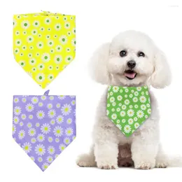 Vestuário de cachorro bandana fofa estampas florais estilo molho macio geometria cachecol de lenço de estimação de gato de gato de gato de gato acessórios de pescoço