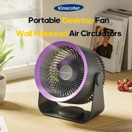 Kinscoter Çok Fonksiyonlu Elektrik Fan Sirkülatörü Kablosuz Taşınabilir Ev Sessiz Havalandırma Fan Masaüstü Duvara Monte Fan Hava Soğutucu 240510
