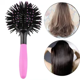 Escovas de cabelo redondas em 3d pente salão de salão de salão de 360 ​​graus ferramentas de estilo de bola mágica que detém o pente de cabelo resistente ao calor da escova de cabelo pente