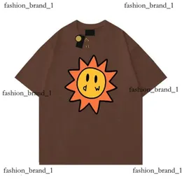 Masculino drawadrew tshirts homens designer smiley sun tocando draw shirt cards tee impressão gráfica desenhou tendência de verão camisas casuais de manga curta c175