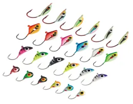 Bassdash Ice Fishing Lure Kit wintew for Winter Ice Jigging Crappie Sunfish Perch Walleye Pike 24pcs 2011062763131