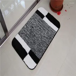 Carpets Fluffy Colorful Plaid Bathroom Carpet Anti-slip Absorbent Doormat Floor Mat Home Decor Area Rug Soft Bedside Pad Tub Side Mats