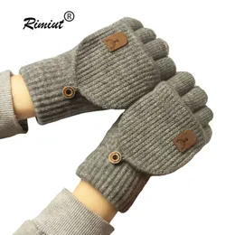 Stricker fingerloser Winter verdicken Touchscreen für Männer Frauen warm halb Fingerstudentische Handschuhe L2405