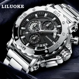 Смотреть мужские тяжелые ночные светящиеся водонепроницаемые мужские часы высококлассные мужские мужские часы с популярными Quartz Watch