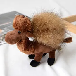 Keychains Lanyards Lovely Camel Desert Alpaca Plush Toy Key Holder Bag Accessory - Söt och funktionell Q240521