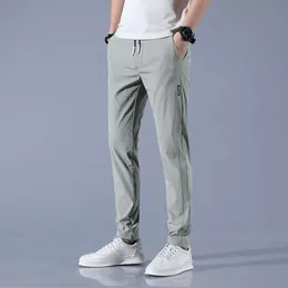 Casual 2022 Summer Ny koreansk version Slim Fit Straight Tube Construction Site Work Ice Silk Long Pants For Men's Thin Style M522 13